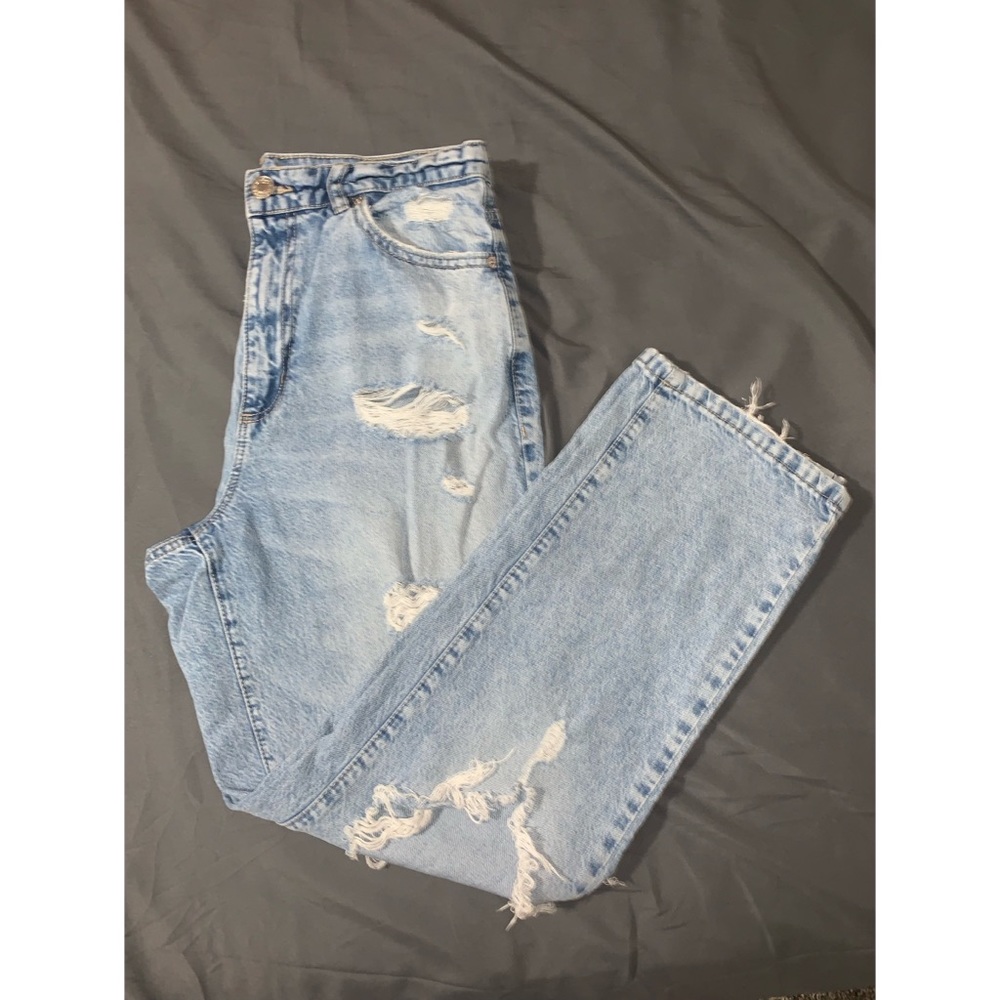 Distressed Garage Mom Jeans